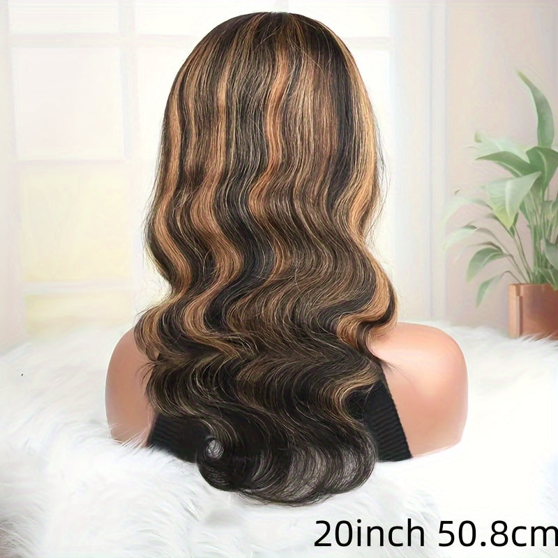 New Year'S Promotion 13x6 Highlight Lace Front Wig Human Hair Body Wave 180 Density HD Lace Front Wigs Human Hair Pre Plucked FB/30 Ombre Glueless Wigs 13x6 Lace Frontal Balayage Wigs Human Hair For Women